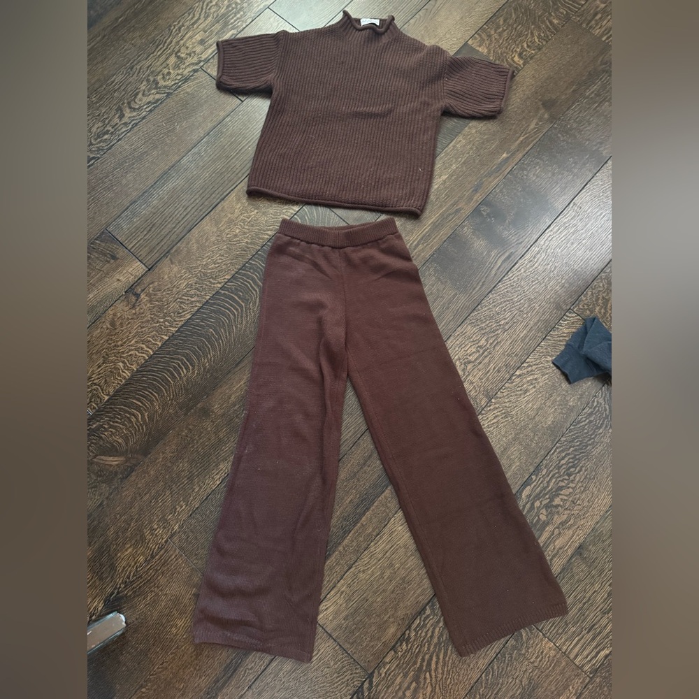 Petal & Pup Chocolate Knit Set